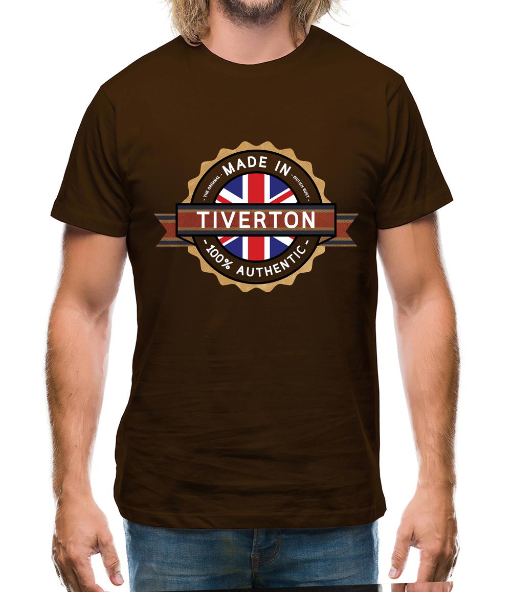 Made In Tiverton 100% Authentic Mens T-Shirt