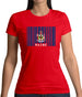 Maine Barcode Style Flag Womens T-Shirt