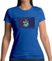 Maine Grunge Style Flag Womens T-Shirt