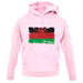 Malawi Grunge Style Flag unisex hoodie