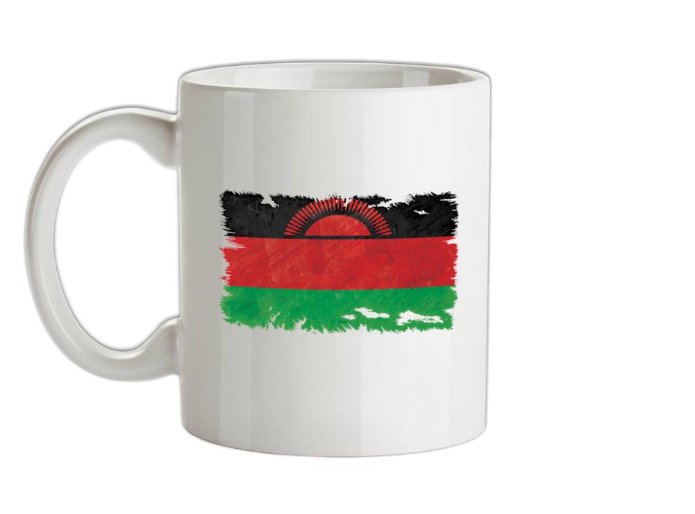 Malawi Grunge Style Flag Ceramic Mug