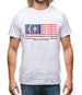 Malaysia Barcode Style Flag Mens T-Shirt