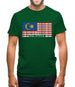 Malaysia Barcode Style Flag Mens T-Shirt