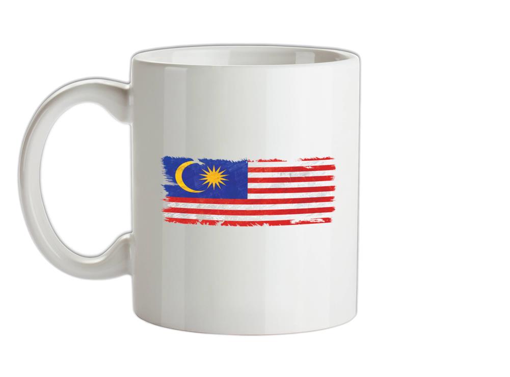 Malaysia Grunge Style Flag Ceramic Mug