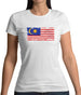 Malaysia Grunge Style Flag Womens T-Shirt