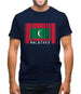 Maldives Barcode Style Flag Mens T-Shirt