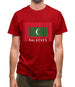 Maldives Barcode Style Flag Mens T-Shirt