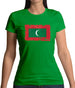 Maldives Grunge Style Flag Womens T-Shirt