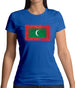 Maldives Grunge Style Flag Womens T-Shirt