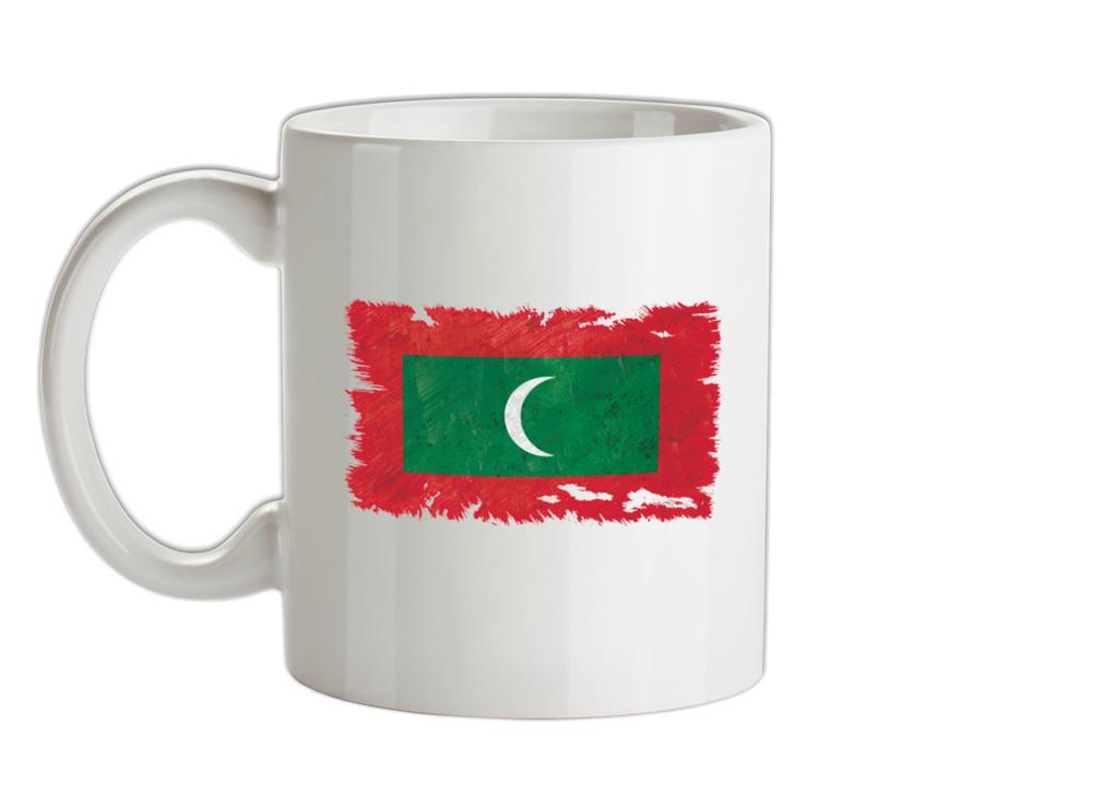 Maldives Grunge Style Flag Ceramic Mug