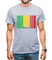 Mali Barcode Style Flag Mens T-Shirt