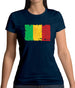 Mali Grunge Style Flag Womens T-Shirt