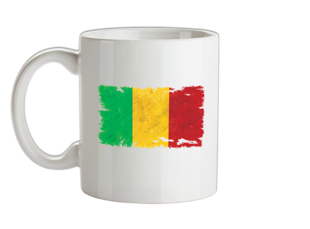 Mali Grunge Style Flag Ceramic Mug