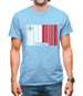 Malta Barcode Style Flag Mens T-Shirt