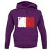 Malta Grunge Style Flag unisex hoodie