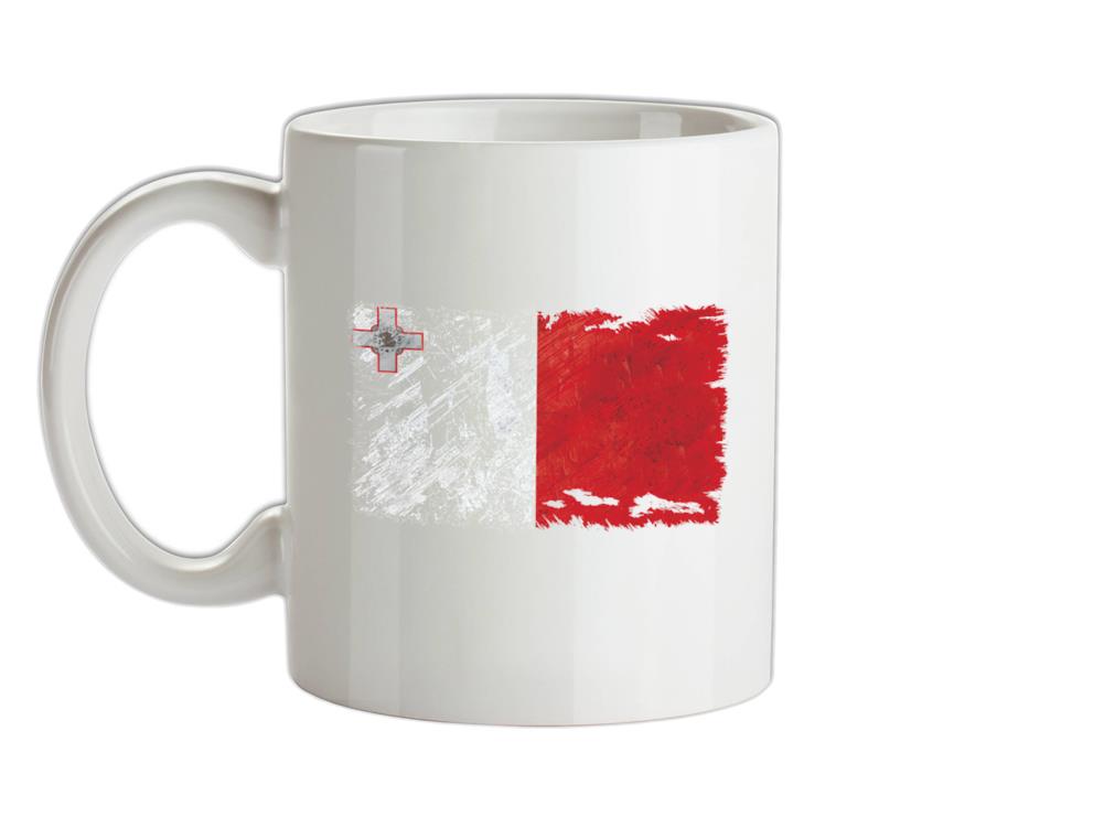 Malta Grunge Style Flag Ceramic Mug