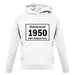 Manufactured 1950 - 100% Original Parts unisex hoodie