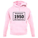 Manufactured 1950 - 100% Original Parts unisex hoodie