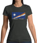 Marshall Islands  Barcode Style Flag Womens T-Shirt