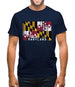 Maryland Barcode Style Flag Mens T-Shirt