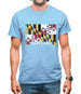 Maryland Barcode Style Flag Mens T-Shirt