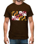 Maryland Grunge Style Flag Mens T-Shirt