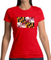 Maryland Grunge Style Flag Womens T-Shirt