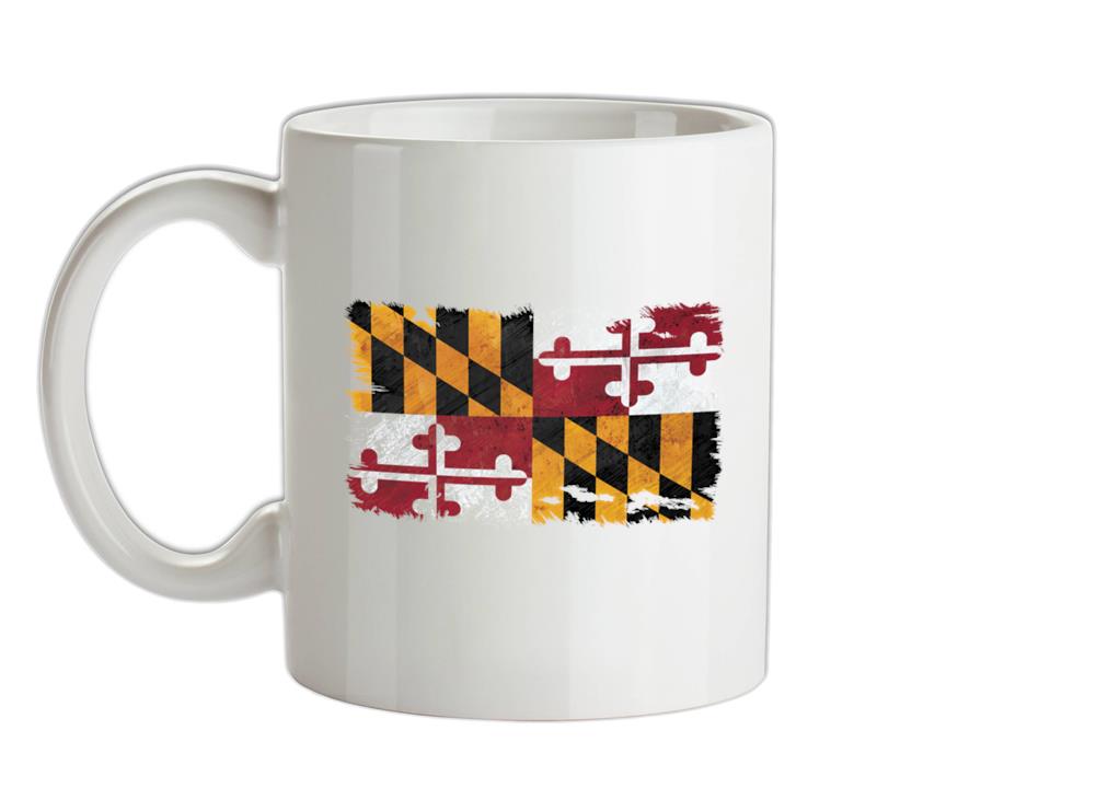 Maryland Grunge Style Flag Ceramic Mug