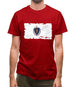 Massachusetts Grunge Style Flag Mens T-Shirt