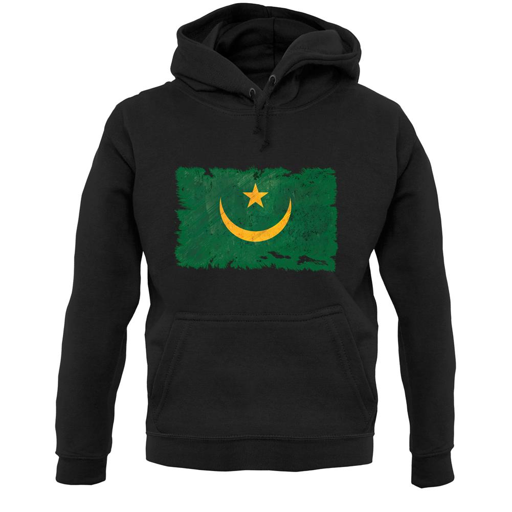 Mauritania Grunge Style Flag Unisex Hoodie
