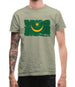 Mauritania Grunge Style Flag Mens T-Shirt