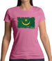 Mauritania Grunge Style Flag Womens T-Shirt