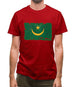 Mauritania Grunge Style Flag Mens T-Shirt