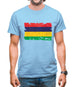 Mauritius Grunge Style Flag Mens T-Shirt