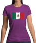 Mexico Grunge Style Flag Womens T-Shirt