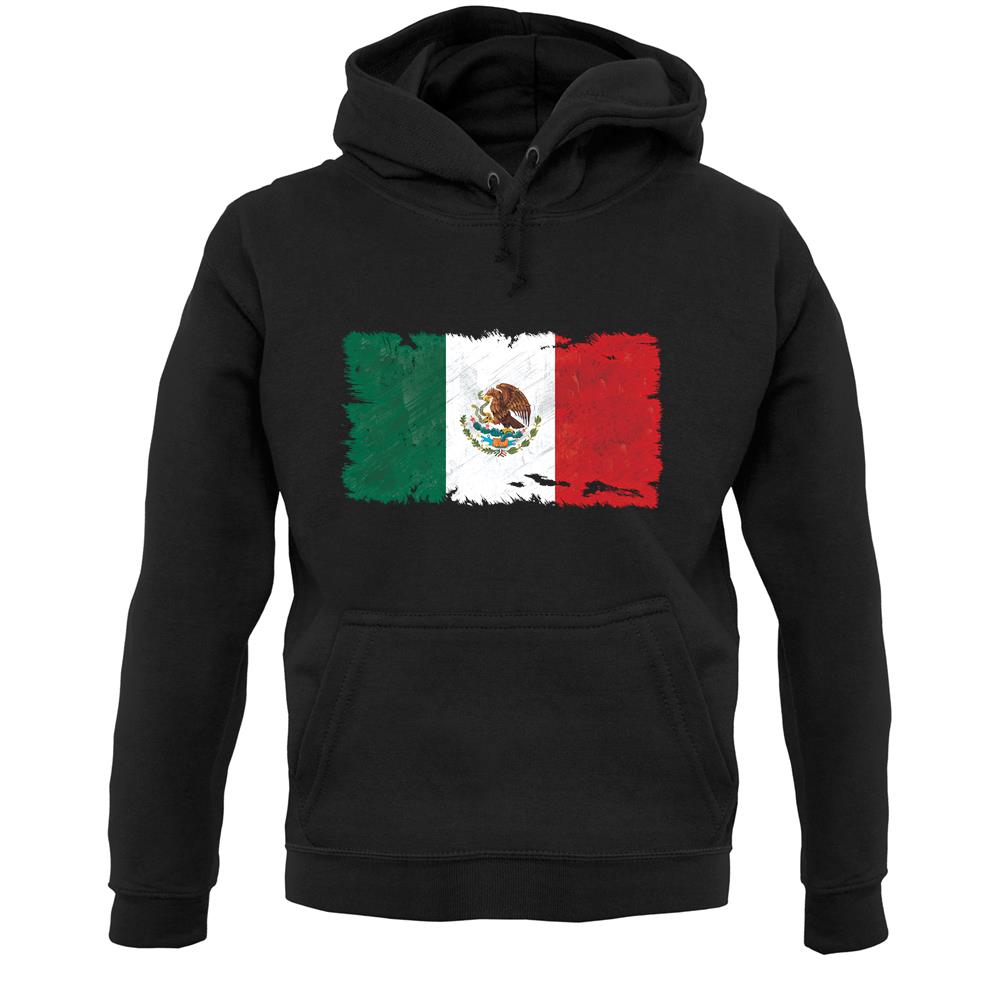 Mexico Grunge Style Flag Unisex Hoodie