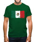 Mexico Grunge Style Flag Mens T-Shirt