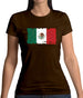 Mexico Grunge Style Flag Womens T-Shirt