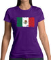 Mexico Grunge Style Flag Womens T-Shirt