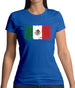 Mexico Grunge Style Flag Womens T-Shirt