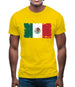 Mexico Grunge Style Flag Mens T-Shirt