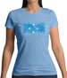 Micronesia Grunge Style Flag Womens T-Shirt