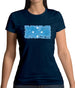 Micronesia Grunge Style Flag Womens T-Shirt