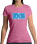 Micronesia Grunge Style Flag Womens T-Shirt