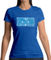 Micronesia Grunge Style Flag Womens T-Shirt