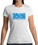 Micronesia Grunge Style Flag Womens T-Shirt