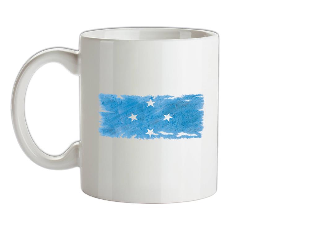 Micronesia Grunge Style Flag Ceramic Mug