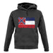 Mississippi Grunge Style Flag unisex hoodie