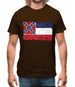 Mississippi Grunge Style Flag Mens T-Shirt