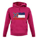 Mississippi Grunge Style Flag unisex hoodie